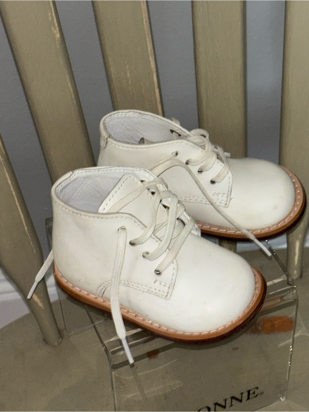 Josmo White 3.5  baby  Lace-Up Leather walkers